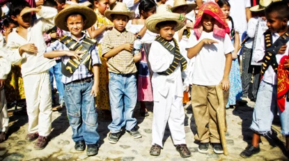 Mexican Independence Day in Sayulita El Grito de Independencia reenactment in a Mexican town plaza